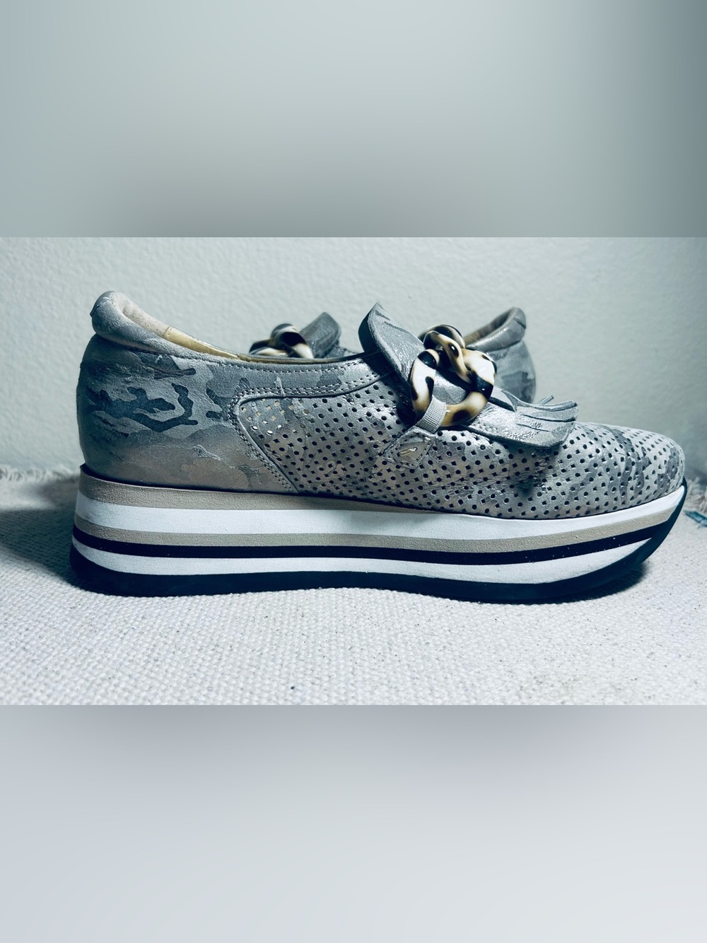 Softwaves Platform Slip-On Sneaker- Metallic Camo - Picture 7 of 14